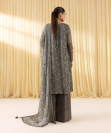 3 Piece - Embroidered Chiffon Suit