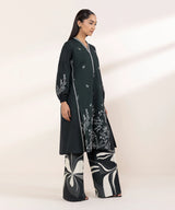 2 Piece - Embroidered Cotton Suit