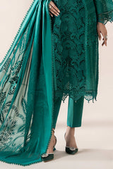 3 Piece Embroidered Jacquard Lawn Suit