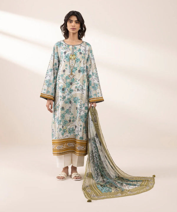 3 Piece - Printed Lawn Suit