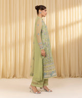 3 Piece - Embroidered Chiffon Suit