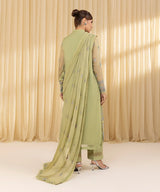 3 Piece - Embroidered Chiffon Suit