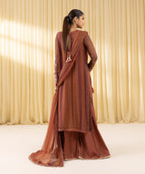 3 Piece - Embroidered Chiffon Suit