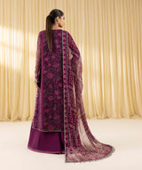 3 Piece - Embroidered Chiffon Suit