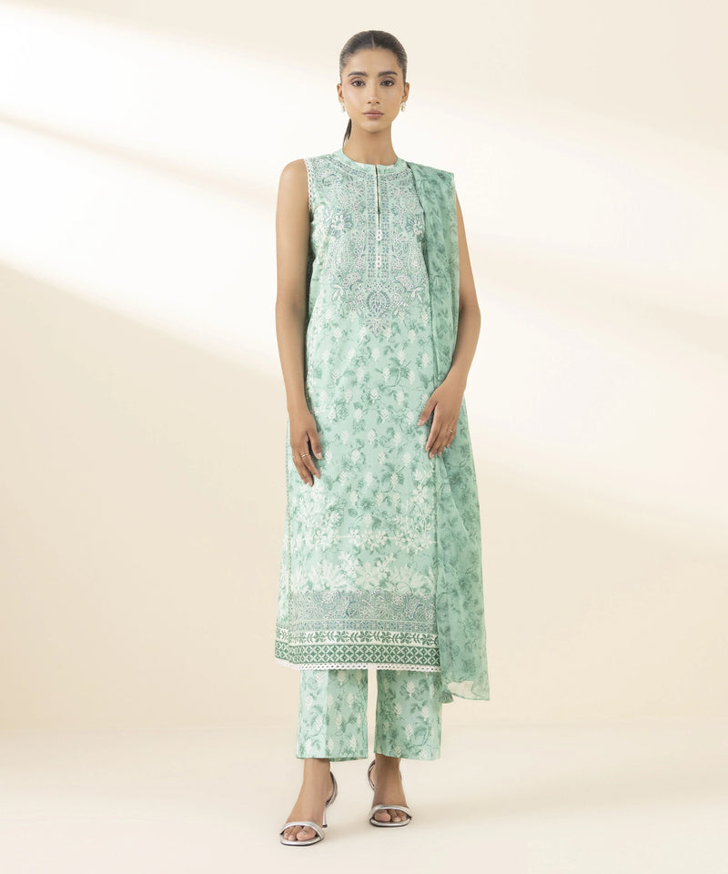 3 Piece - Embroidered Lawn Suit