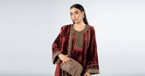3 Piece Embroidered Velvet Suit