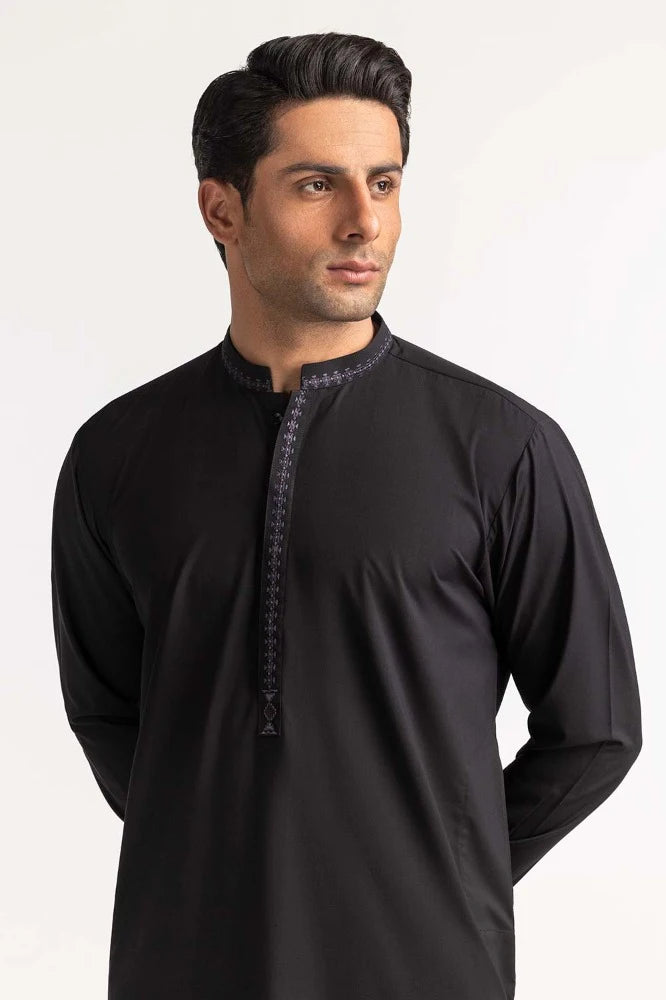 Black Embroidered Suit