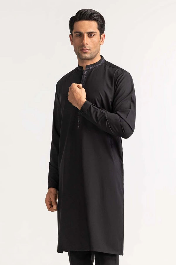 Black Embroidered Suit