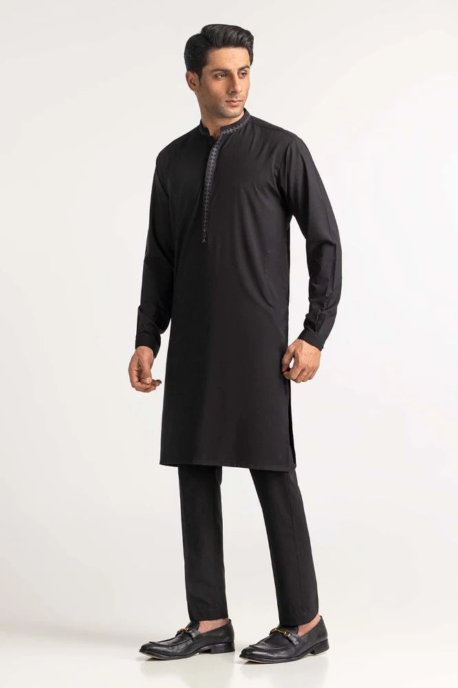 Black Embroidered Suit