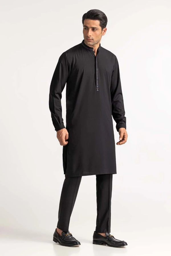 Black Embroidered Suit