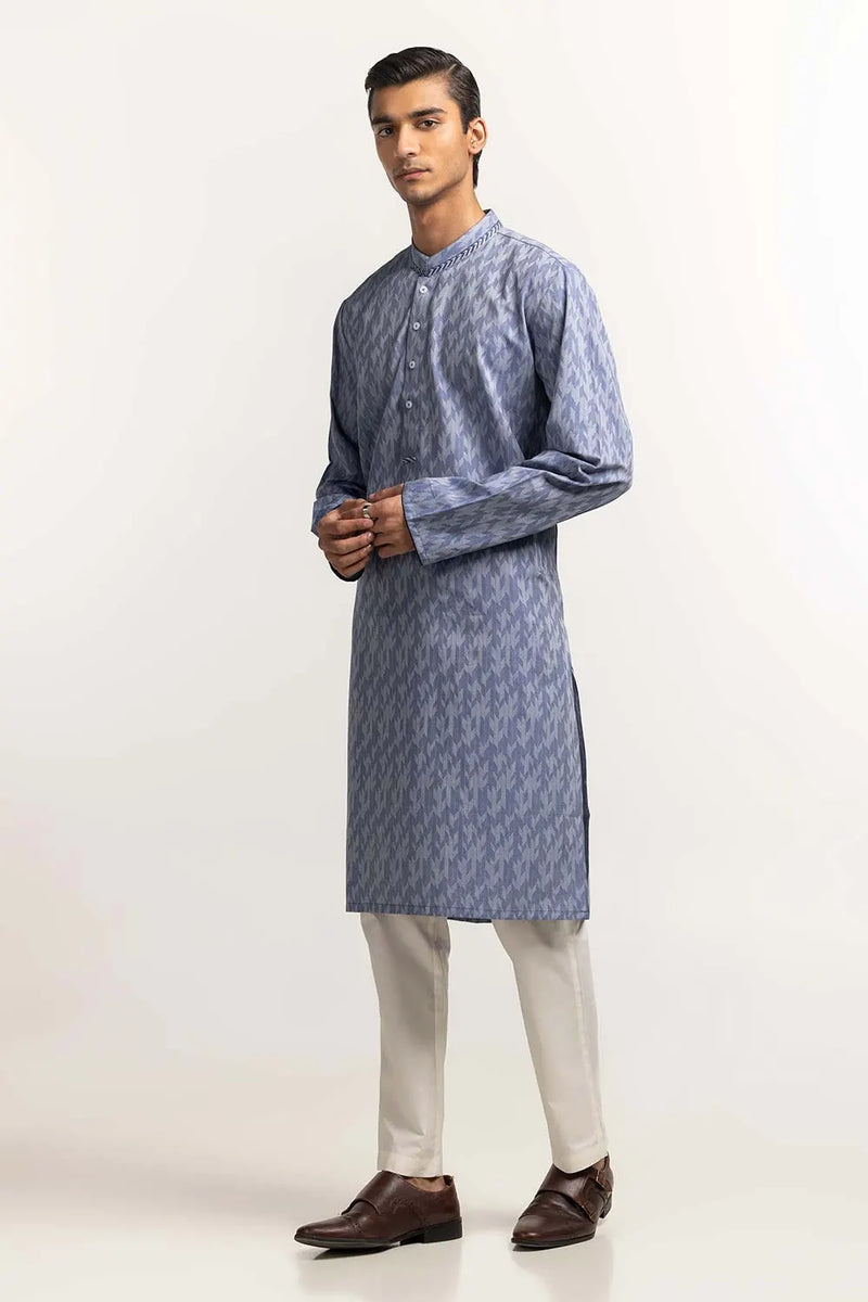 Blue Embroidered Kurta