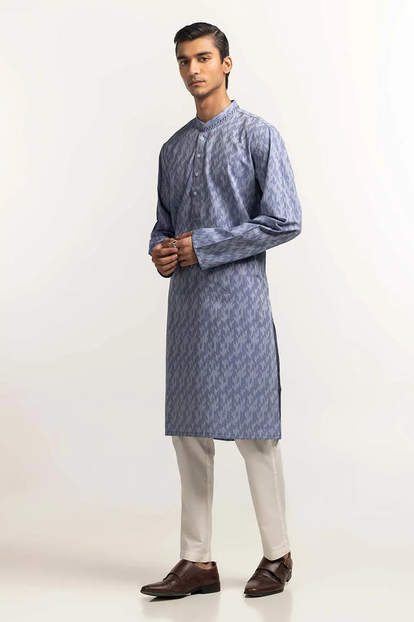 Blue Embroidered Kurta