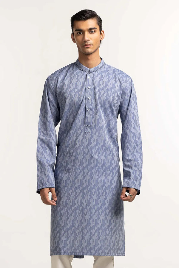 Blue Embroidered Kurta