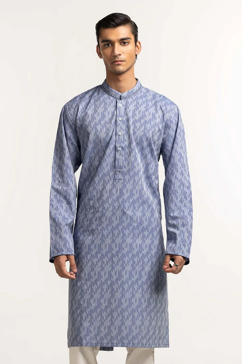 Blue Embroidered Kurta