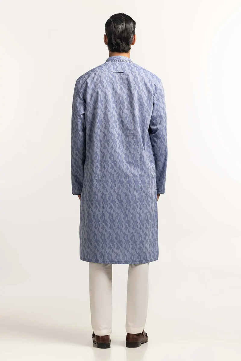 Blue Embroidered Kurta