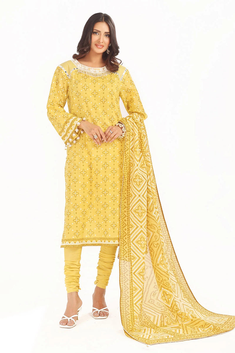 3 Piece Unstitched Lacquer Printed Lawn Suit