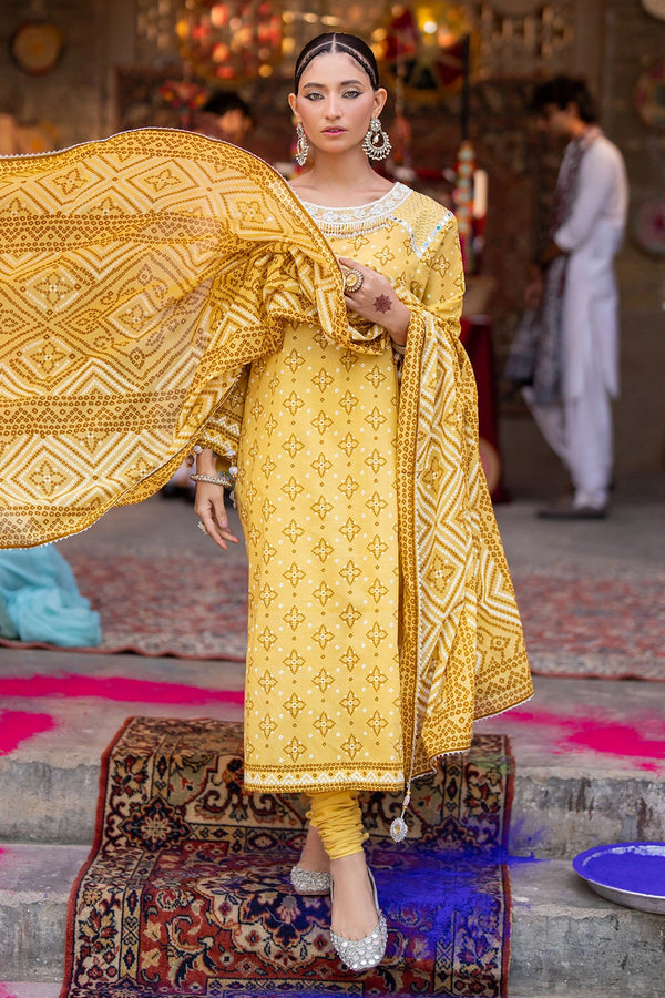 3 Piece Unstitched Lacquer Printed Lawn Suit