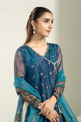 3 Piece Embroidered Frock