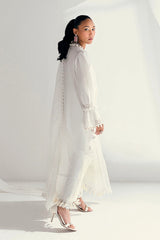 3 Piece Unstitched Schiffli Embroidered Lawn Suit with Schiffli Embroidered Chiffon Dupatta