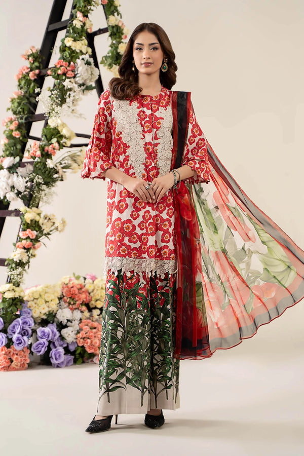3 Piece Embroidered Lawn Suit