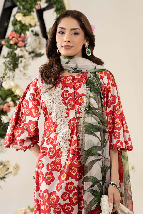 3 Piece Embroidered Lawn Suit