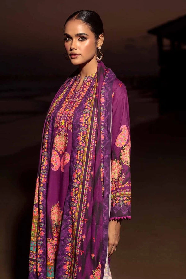 3 Piece Digital Printed Cotail Linen Unstitched Suit