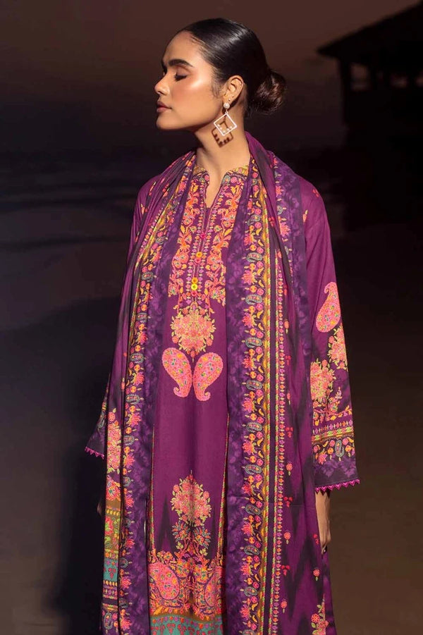 3 Piece Digital Printed Cotail Linen Unstitched Suit