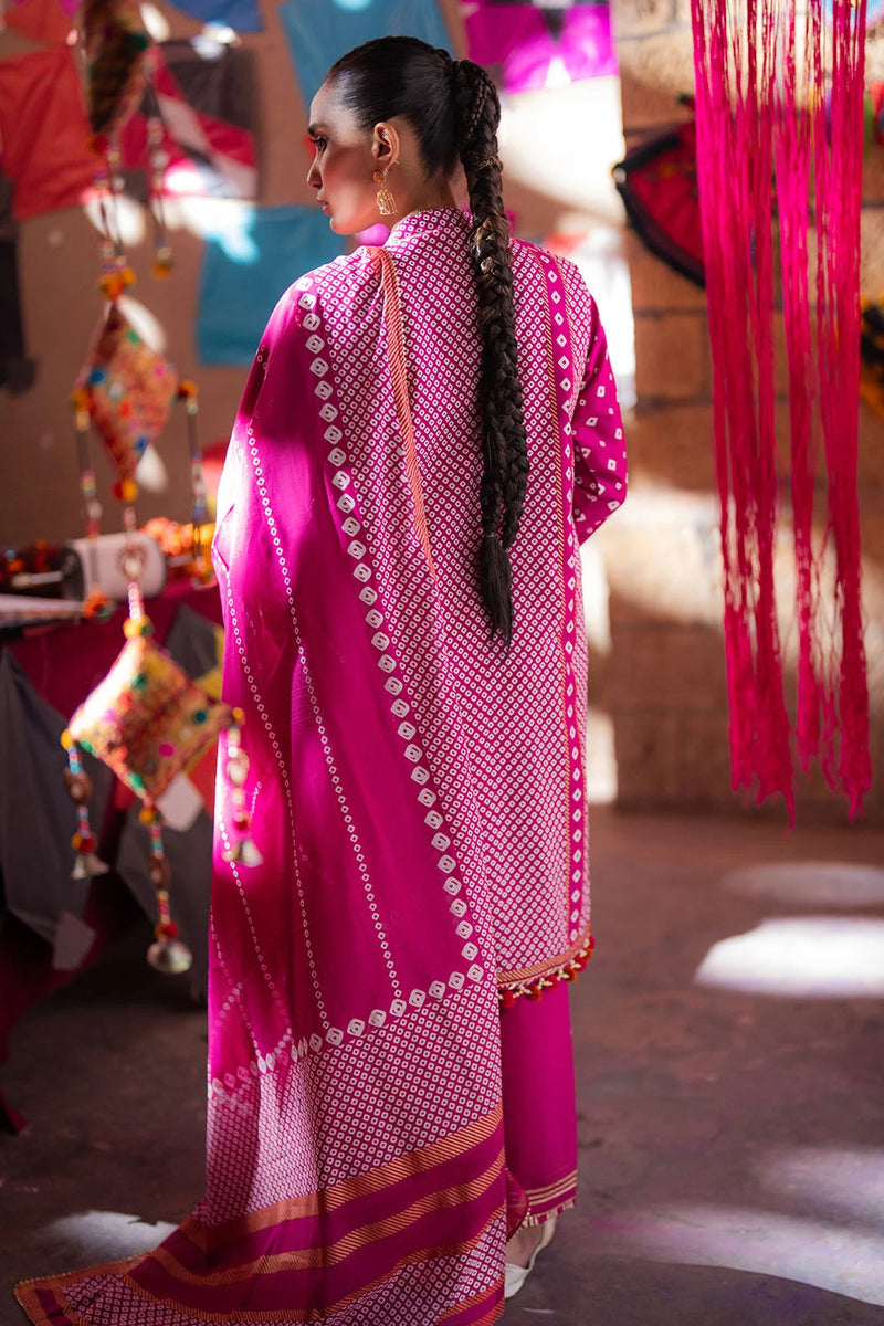 3 Piece Unstitched Gold Printed Lawn Suit