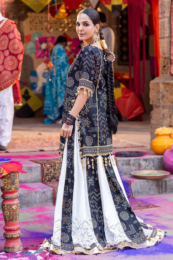 2 Piece Unstitched Gold Lacquer Printed Lawn Chunri
