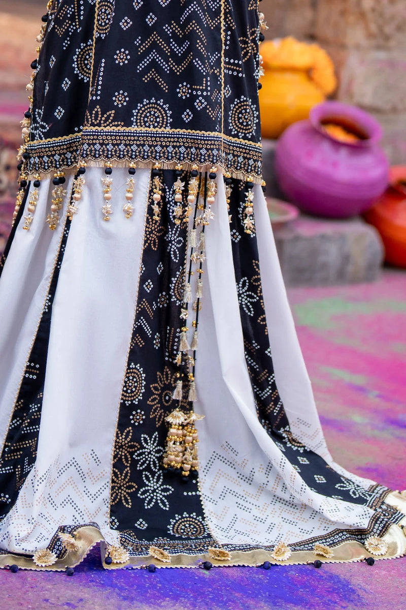 2 Piece Unstitched Gold Lacquer Printed Lawn Chunri