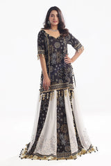 2 Piece Unstitched Gold Lacquer Printed Lawn Chunri