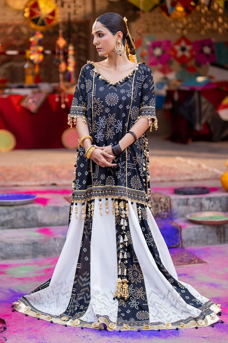 2 Piece Unstitched Gold Lacquer Printed Lawn Chunri