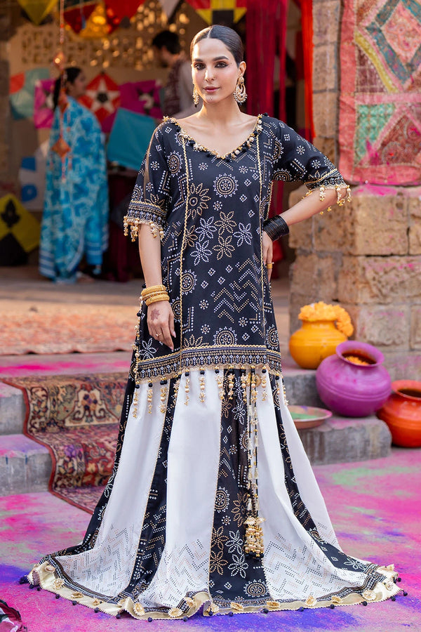 2 Piece Unstitched Gold Lacquer Printed Lawn Chunri