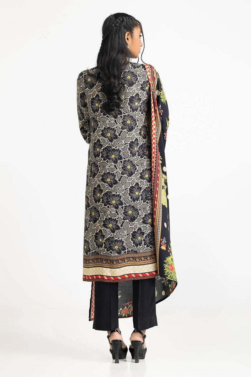 2 Piece Linen Printed Suit