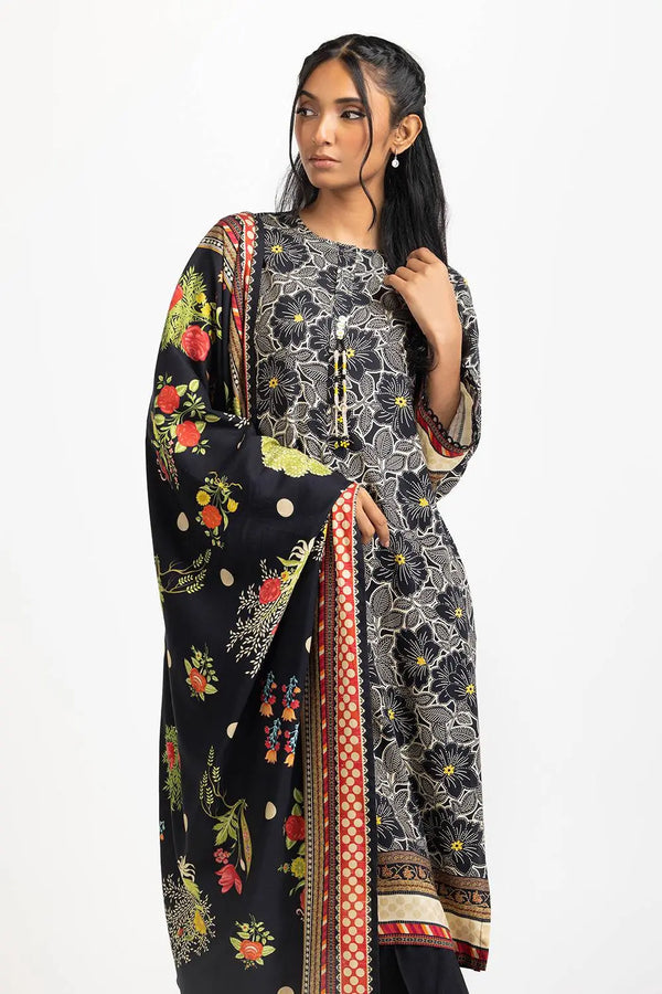 2 Piece Linen Printed Suit