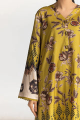3 Piece Linen Printed Suit