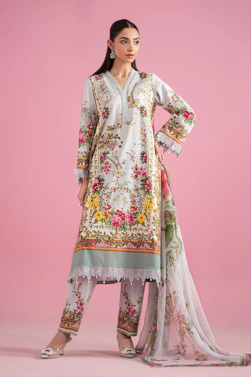 3 Piece Embroidered Lawn Suit