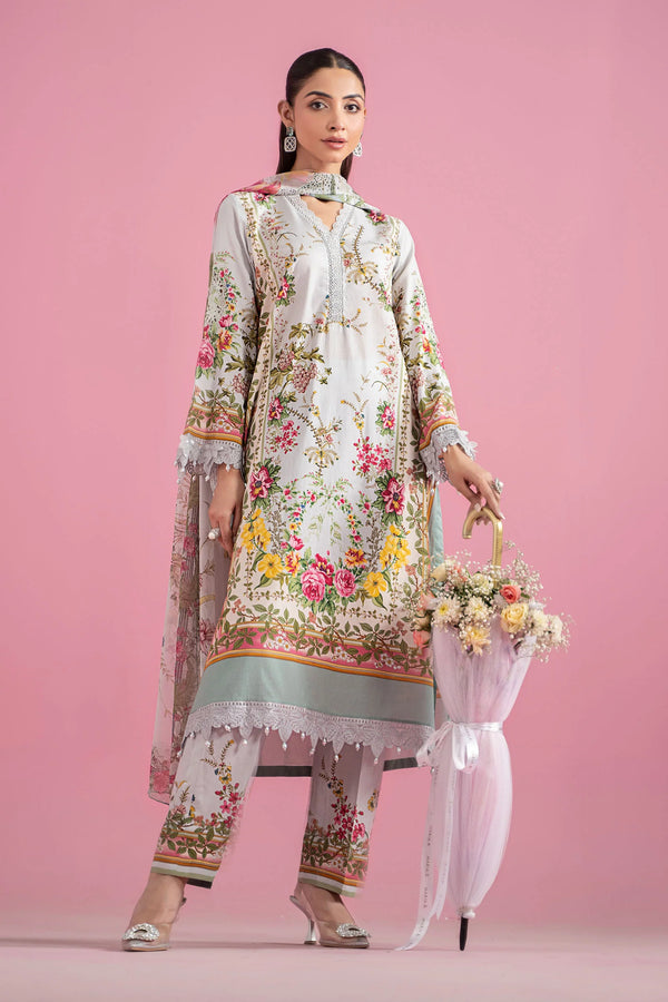 3 Piece Embroidered Lawn Suit