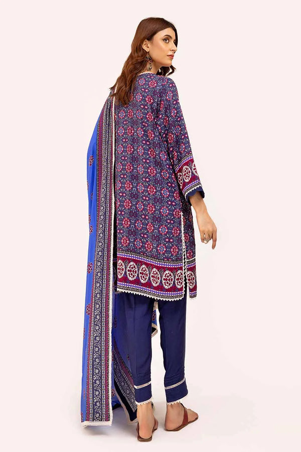 3 Piece Unstitched Printed Linen Suit