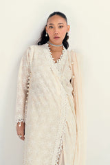 3 Piece Unstitched Schiffli Embroidered Lawn Suit with Embroidered Chiffon Dupatta