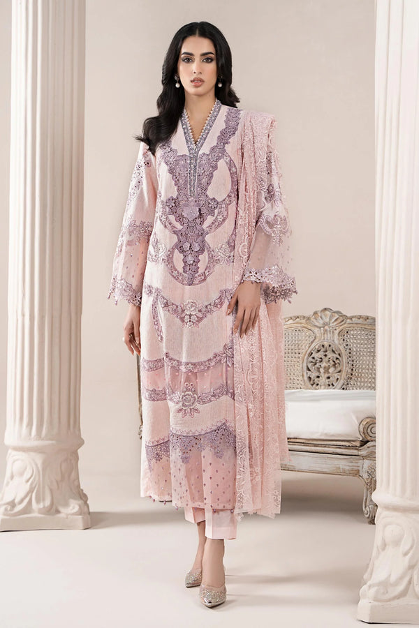 3 Piece Embroidered Jacquard Lawn Suit
