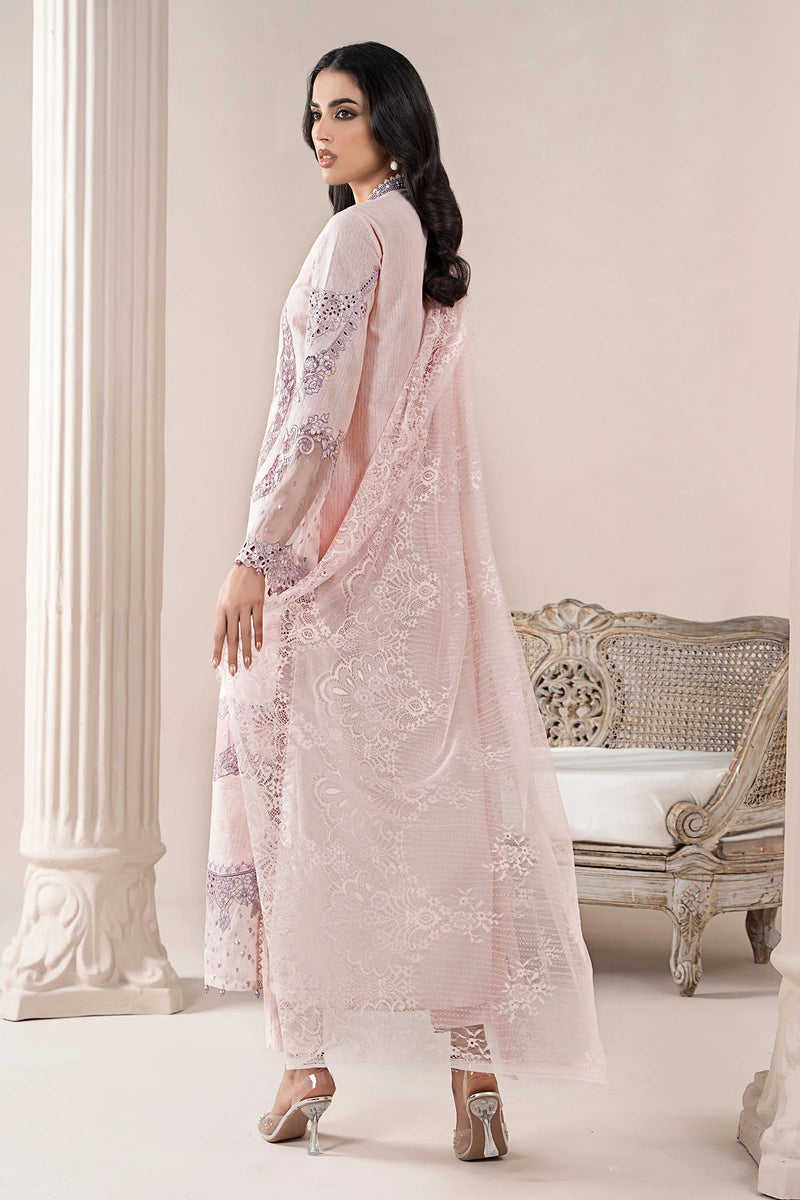 3 Piece Embroidered Jacquard Lawn Suit