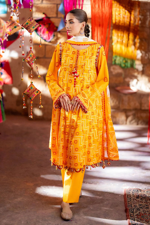 3 Piece Unstitched Printed Lawn Chunri