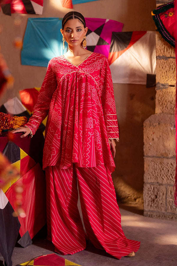 2 Piece Unstitched Printed Lawn Chunri
