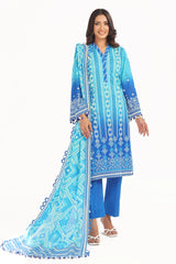 3 Piece Unstitched Lacquer Printed Lawn Suit