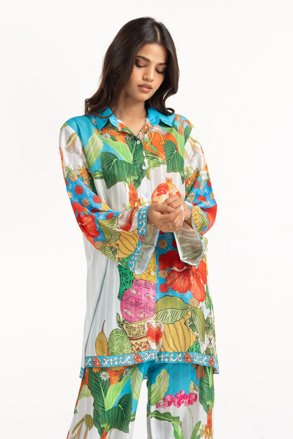 Textured Dobby Printed Co-Ord Set