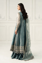 3 Piece Embroidered Zari Net Suit