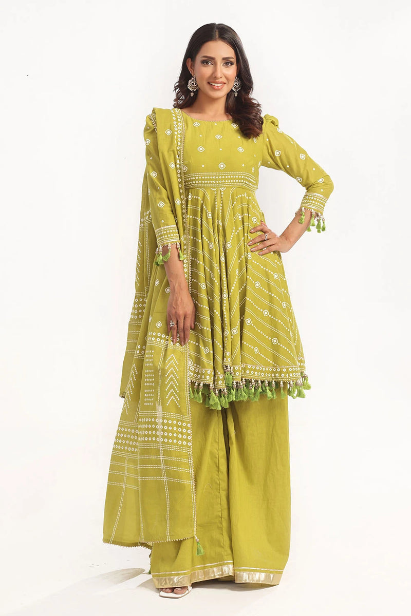 3 Piece Unstitched Lacquer Printed Lawn Suit