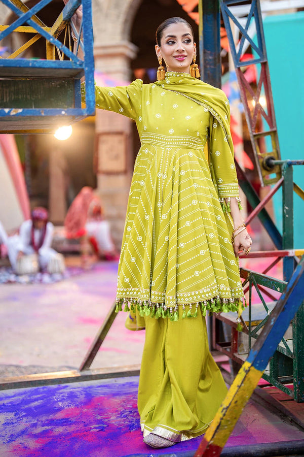 3 Piece Unstitched Lacquer Printed Lawn Suit