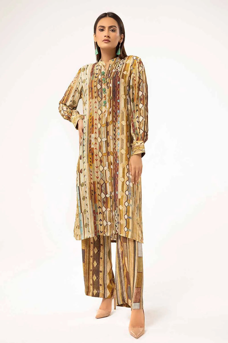 2 Piece Unstitched Printed Linen